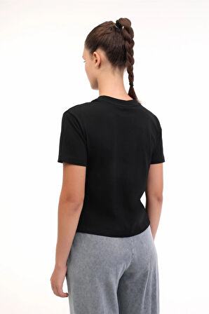 5W WB 11ASYA-T 5PR Kadın Siyah T-Shirt - 102027270