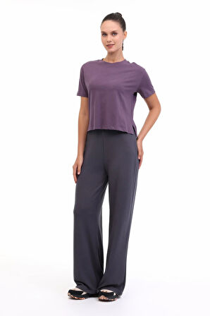 WB 11ASYA-T 5PR Kadın Mor T-Shirt - 102032887