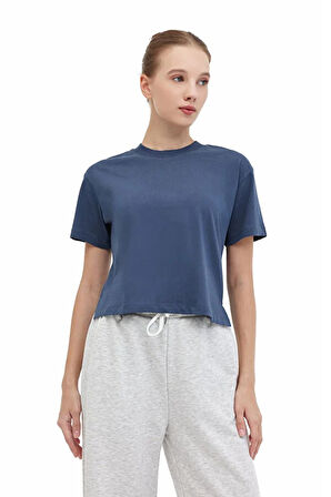 5W WB 11ASYA-T 5PR Kadın Mavi T-Shirt - 102032888