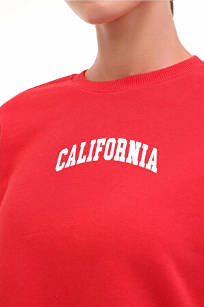 5W WL 16KUTAN BTS799 5PR Kadın Kırmızı Sweatshirt - 102021464