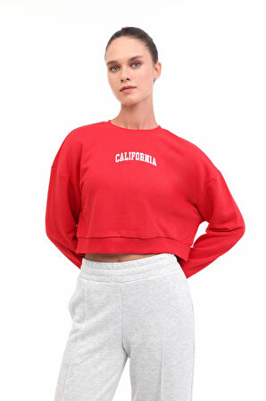 5W WL 16KUTAN BTS799 5PR Kadın Kırmızı Sweatshirt - 102021464