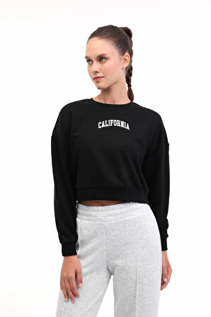 5W WL 16KUTAN BTS799 5PR Kadın Siyah Sweatshirt - 102021465