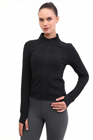 WL 63S-QFY-SW11 5PR Kadın Siyah Sweatshirt - 102026794