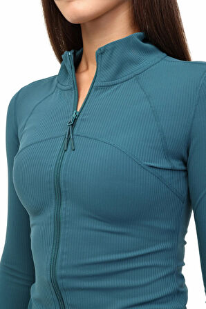 WL 63S-QFY-SW11 5PR Kadın Yeşil Sweatshirt - 102026795