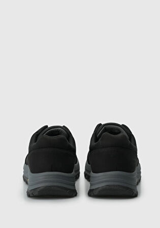 Siyah Deri Erkek Outdoor Ayakkabı