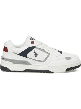 U.S.POLO ASSN CHAİN 5PR BEYAZ DÜZ TABAN CASUAL ANATOMİK SPOR AYAKKABI