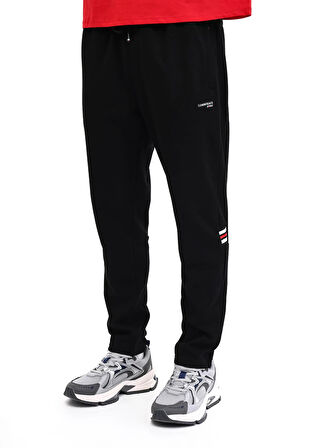 Lumberjack 102024137 5W,ML ORTIZ 22ITL704 5PR, Siyah Lastikli Bel Regular Fit Erkek Eşofman Altı