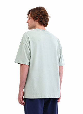 Lumberjack 102024406 5W,MB ROS 11HS113 5PR,ADA Yeşil Bisiklet Yaka Oversize Erkek T-Shirt