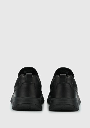 Siyah Deri Erkek Sneaker
