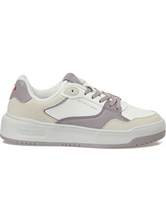 U.S.POLO ASSN TIANA 5PR BEYAZ LILA COMFORT CASUAL SPOR AYAKKABISI