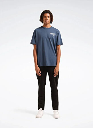 Reebok LC 7036 RI BRAND PROUD GFX SS TEE Mavi Yuvarlak Yaka Regular Fit Baskılı Erkek T-Shirt