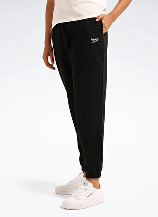 Reebok LC 6932 NEW ID BSC JOGGER Siyah Lastikli Bel Regular Fit Düz Kadın Eşofman Altı