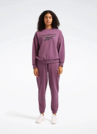 Reebok LC 8001 NEW ID BSC JOGGER Mor Lastikli Bel Regular Fit Düz Kadın Eşofman Altı