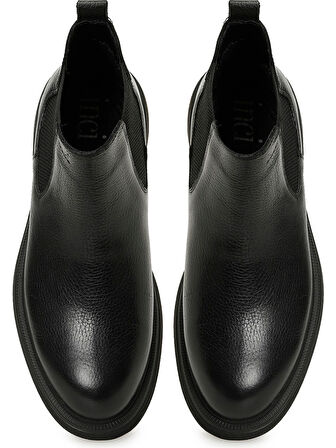 İnci Porte Siyah Hakiki Deri Erkek Bot