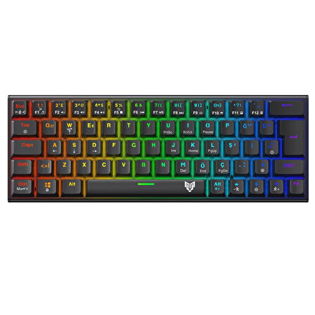 Blueforce Runner Rgb Mekanik Gaming Oyuncu Klavyesi Blue Switch Q Siya