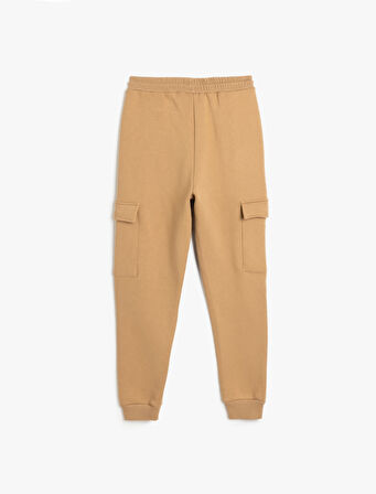 Oversize Jogger Eşofman Altı Kargo Cep Detaylı Baskılı Şardonlu