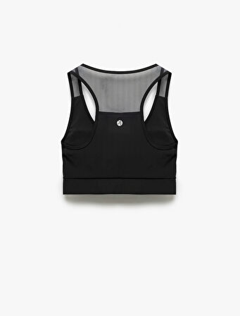 Tül Detaylı U Yaka Slim Fit Sporcu Sütyeni