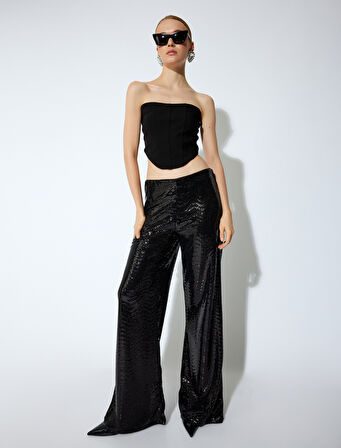 Slim Fit Asimetrik Straplez Crop Top