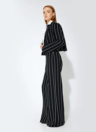 Koton Normal Bel Loose Fit Siyah Kadın Pantolon 5WAK40076EW