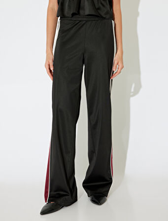 Koton X İnji - Geniş Paça Beli Lastikli Cepli Biyeli Rahat Kalıp Eşofman Pantolon