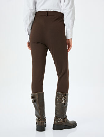 Standart Bel Slim Fit Cep Detaylı Tayt pantolon