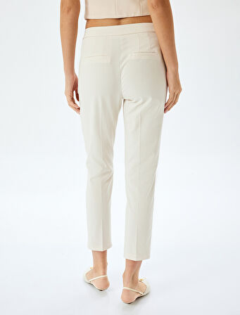 Slim Fit Cepli Cigarette Fit Kumaş Pantolon