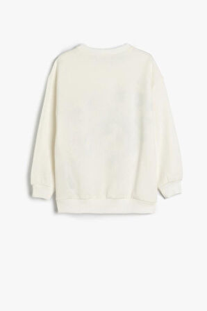 Koton Kız Çocuk Powerpuff Girls Sweatshirt Lisanslı Uzun Kollu Bisiklet Yaka Şardonlu