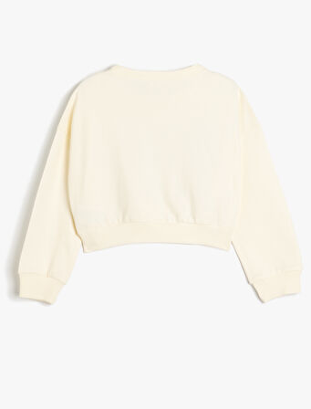 Minnie Mouse Sweatshirt Lisanslı Uzun Kollu Bisiklet Yaka Şardonlu