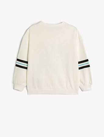 Sweatshirt Snoopy Baskılı Lisanslı Uzun Kollu Bisiklet Yaka Şardonlu