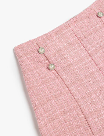 Cep Detaylı Beli Lastikli Tüvit Şort