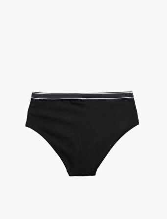 Baskılı Yüksek Bel Pamuklu Kadın Hipster Külot