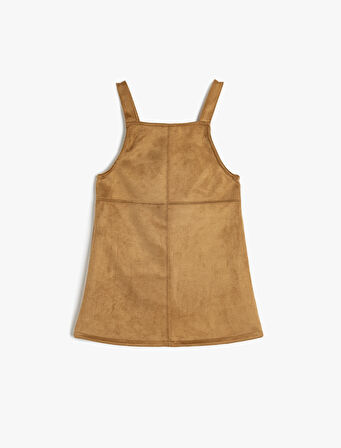 Nakış Detaylı Suni Süet Jile Elbise