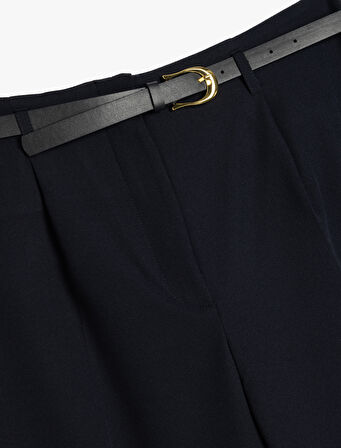 Cepli Slim Fit Kemerli Cigarette Pantolon
