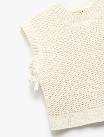 Bisiklet Yaka Kolsuz Basic Triko Süveter