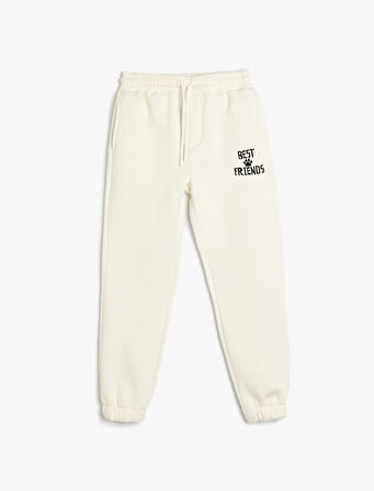 Jogger Eşofman Altı Beli Bağlamalı Cepli Şardonlu