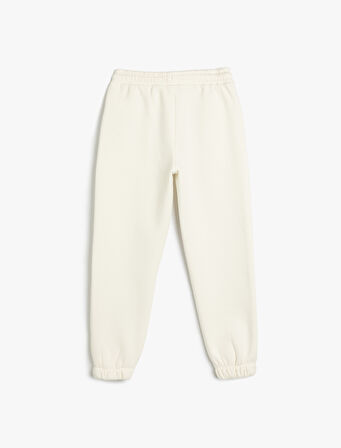 Jogger Eşofman Altı Beli Bağlamalı Cepli Şardonlu