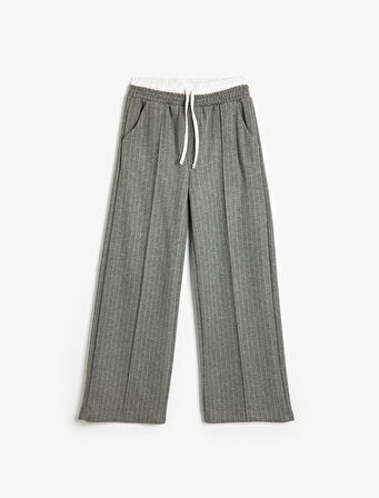 Basic Bol Paça Pantolon Cepli Çift Bel Detaylı