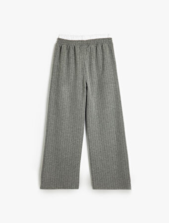 Basic Bol Paça Pantolon Cepli Çift Bel Detaylı