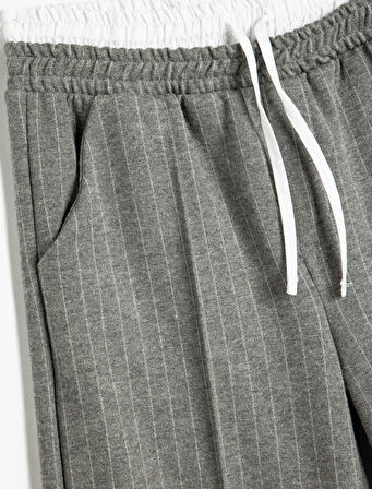 Basic Bol Paça Pantolon Cepli Çift Bel Detaylı