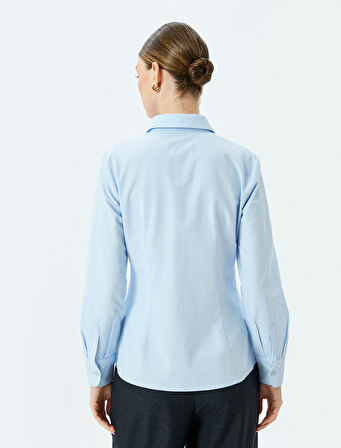 Uzun Kollu Klasik Poplin Gömlek 