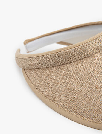 Geniş Kenarlı Hasır Vizör Şapka 