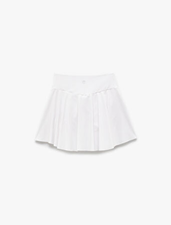 Yüksek Bel Slim Fit Spor Şort Etek