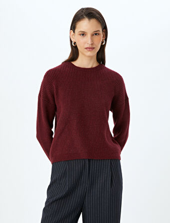 Uzun Kollu Bisiklet Yaka Basic Triko Kazak