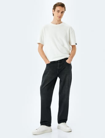 Vintage Straight Fit Jean Pantolon