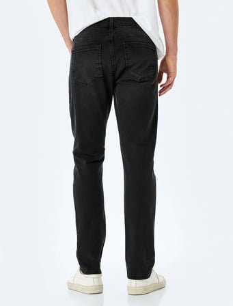 KOTON Normal Bel Cepli Pamuklu Slim Fit Kot Pantolon - Brad Jean