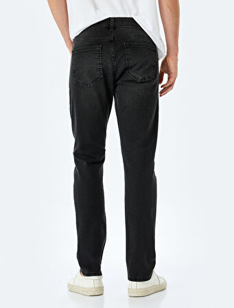 Normal Bel Cepli Pamuklu Slim Fit Kot Pantolon - Brad Jean