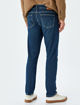 Normal Bel Pamuklu Slim Fit Jean Pantolon - Brad Jean