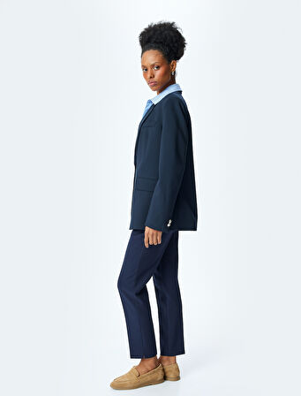 Yüksek Bel Slim Fit Cigarette Pantolon