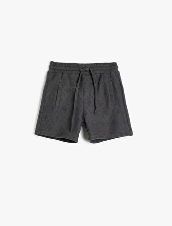 Beli Bağlamalı Cepli Pamuklu Basic Şort 