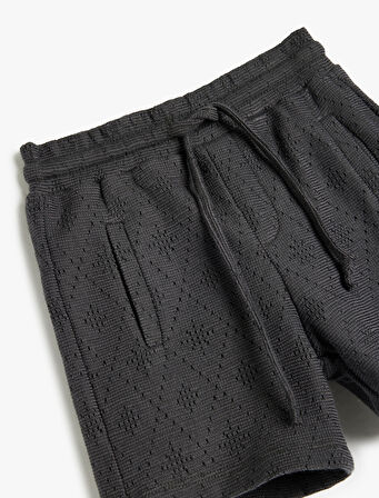 Beli Bağlamalı Cepli Pamuklu Basic Şort 